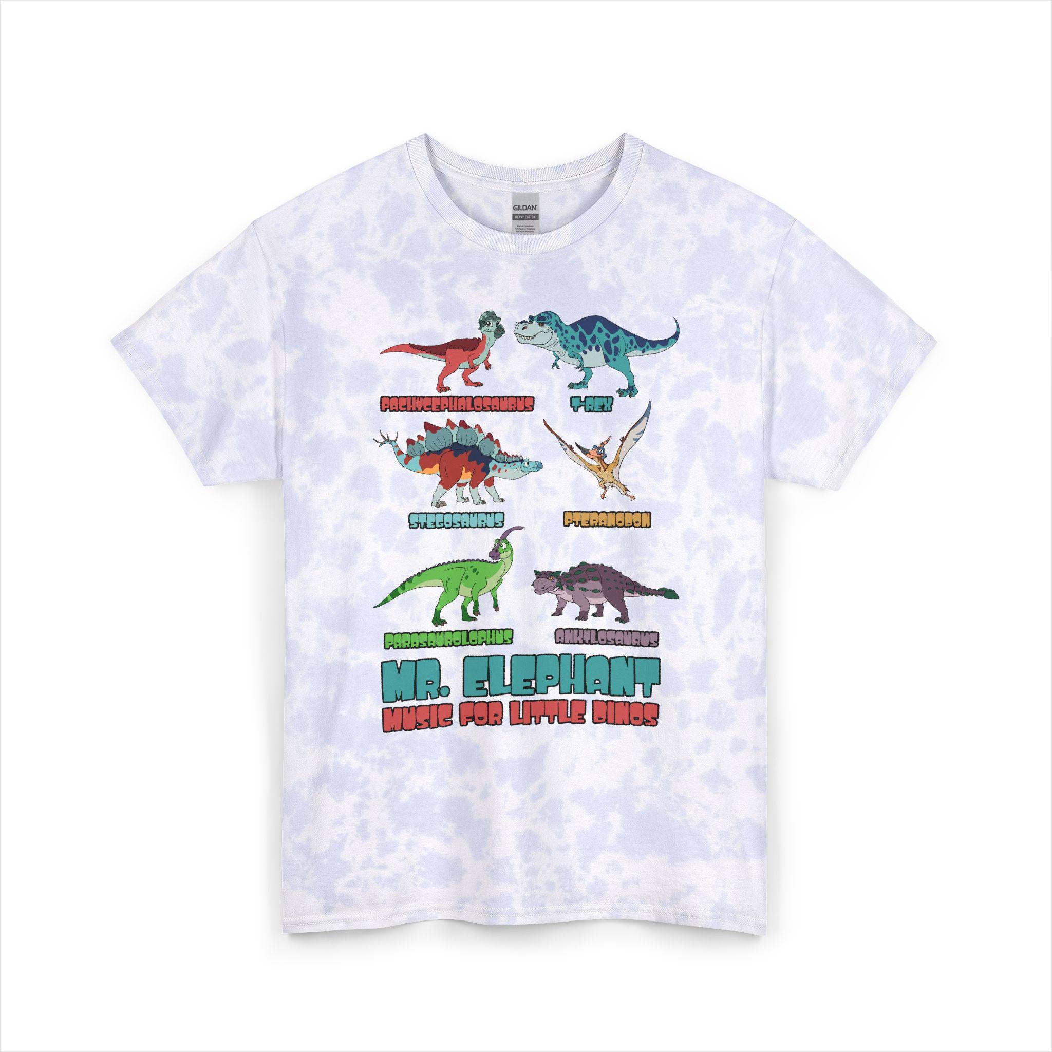 Music for Dinosaurs Tie-Dye adult tee